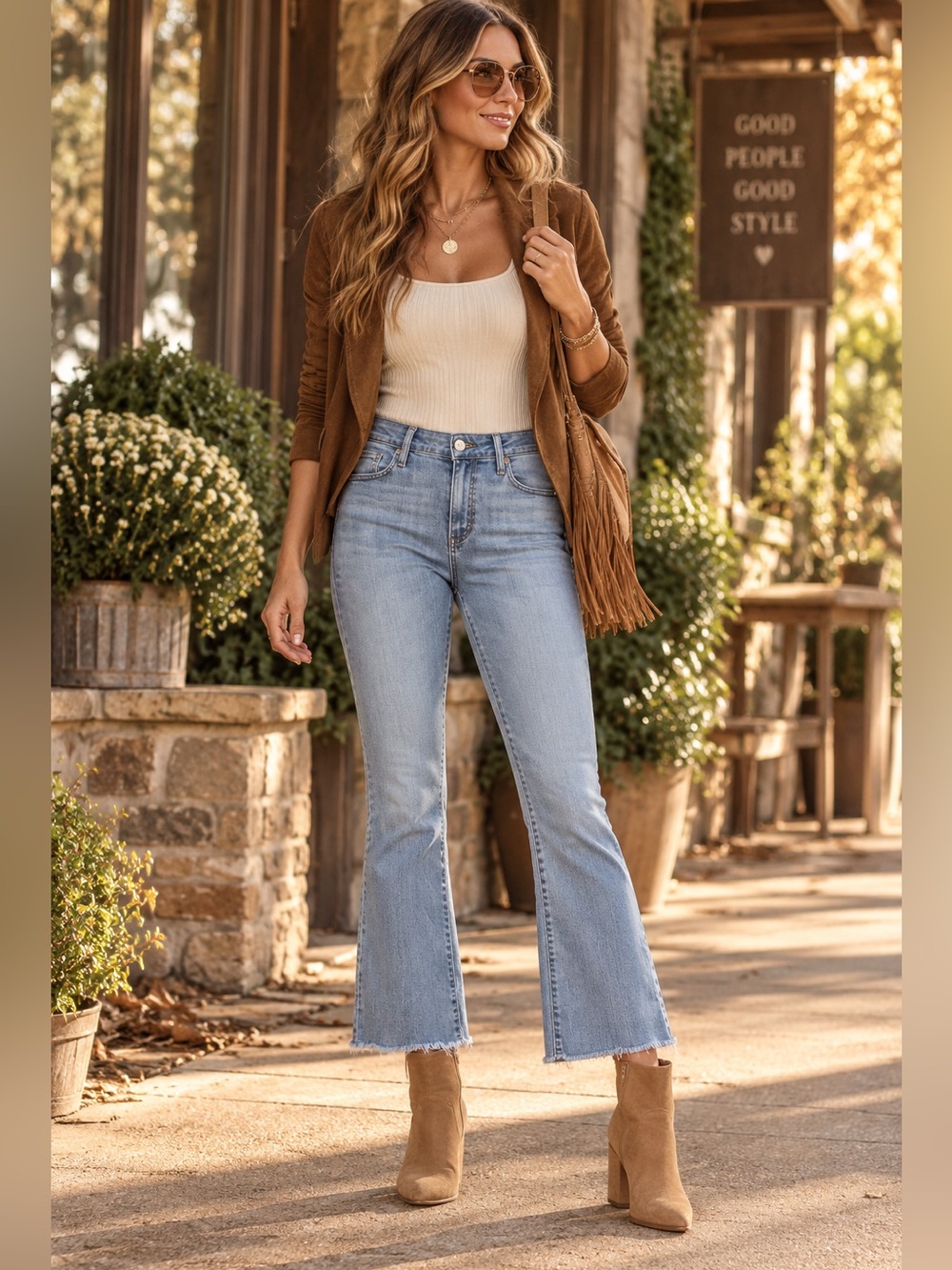 PAIGE Rory Crop Flare Jeans Size 30 Light Wash Raw Hem Stretch Denim